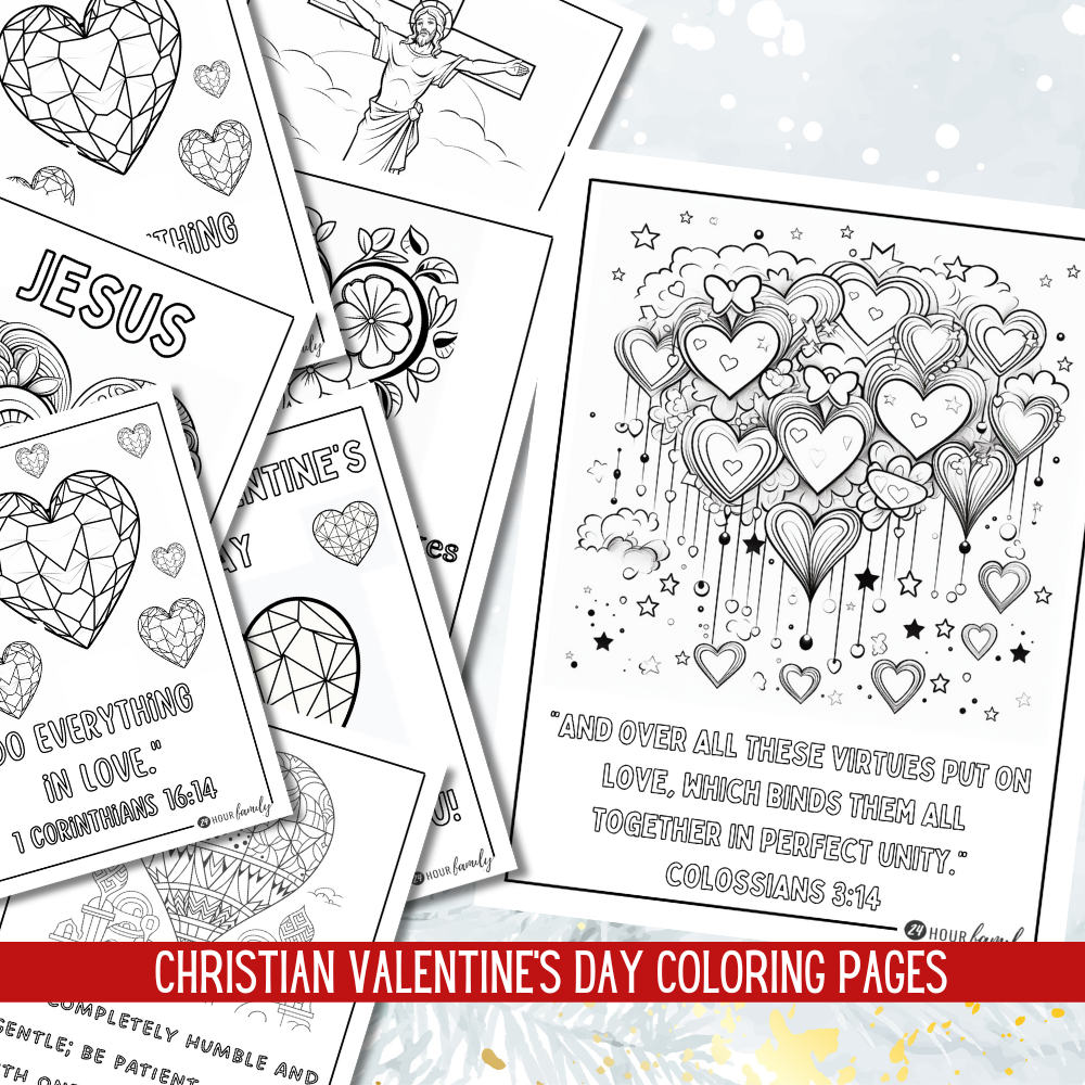 20 Free Christian Valentine’s Coloring Pages