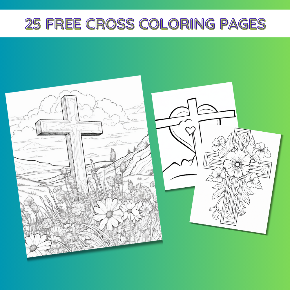 25 Free Cross Coloring Pages for Adults and Kids
