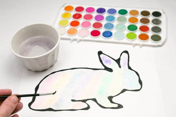 easy painting ideas for toddlers, easter painting ideas, bunny drawing spring coloring pages