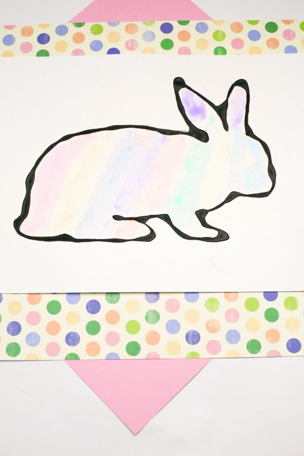 black line bunny painting art for kids toddler painting ideas fun painting easter projects