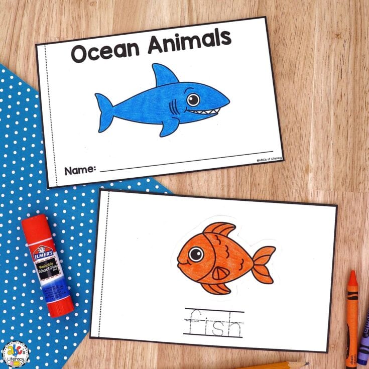 Image for Ocean Animals Cut & Paste Book