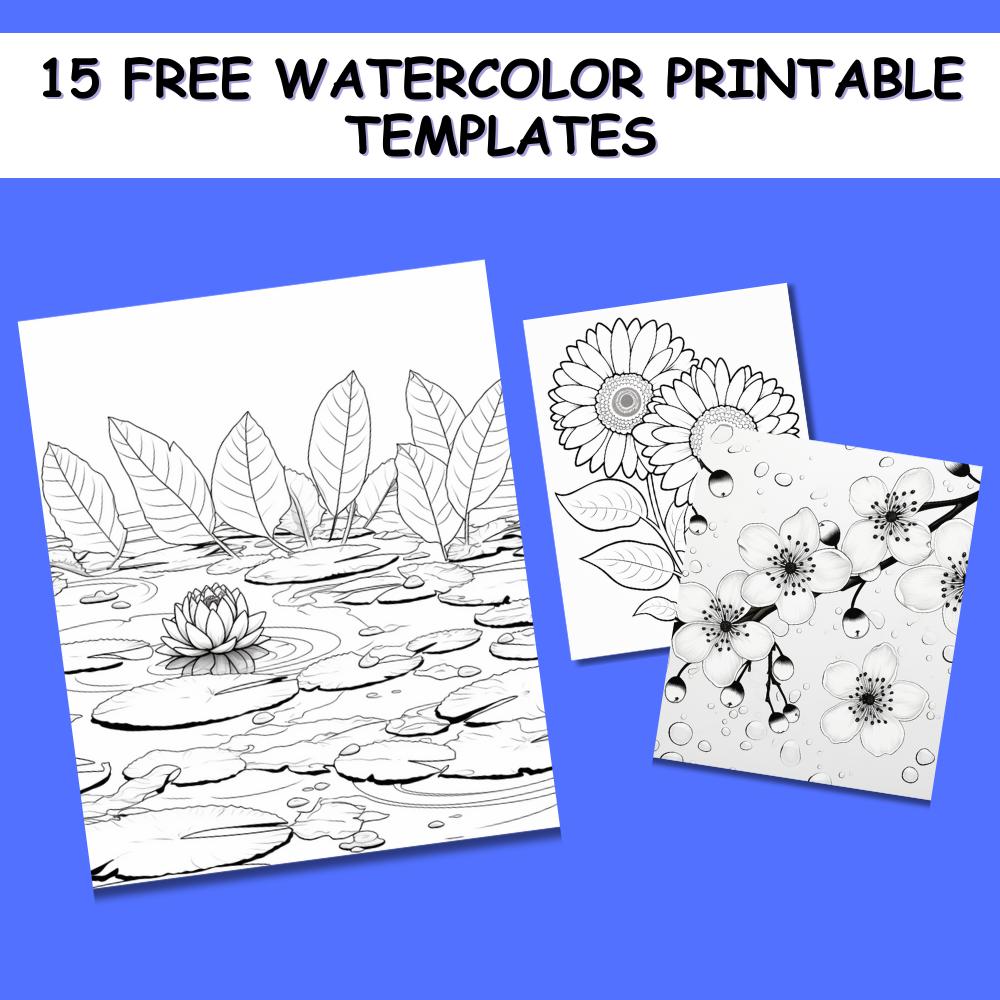 15 Free Watercolor Templates Printables