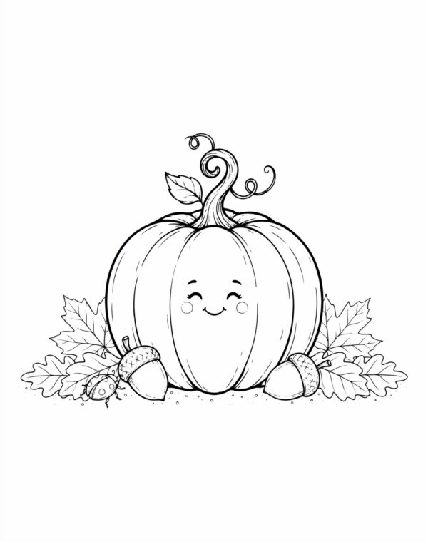 An adorable pumpkin design that is perfect for fall-themed painting projects, Halloween cards, and autumn home décor.