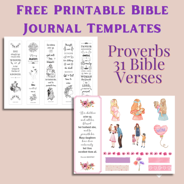 free printable bible journaling templates proverbs 31 templates and stickers printable