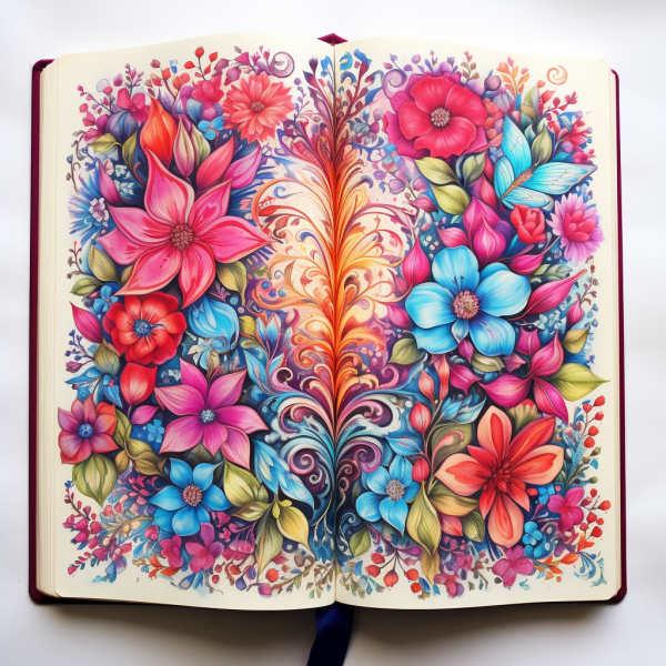 image of a journal with flowers bible journaling art journaling scripture journaling