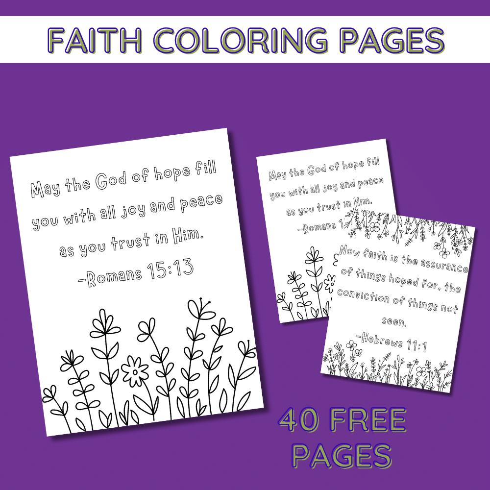 40 Free Adult Coloring Pages about Faith