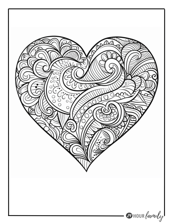 paisley hearts coloring pages paisley hearts colouring sheets