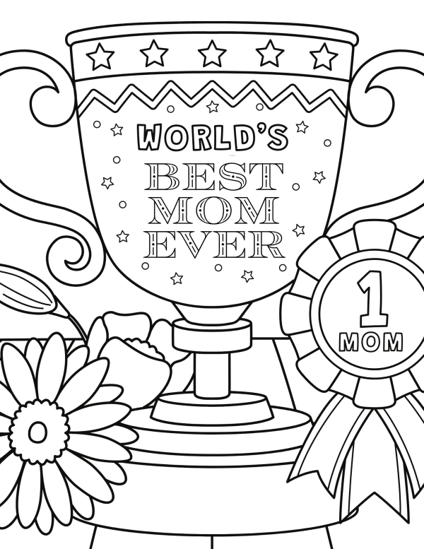 best mom trophy coloring pages world's best mom coloring page #1 mom colouring sheets