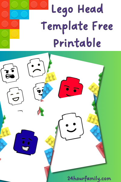 Lego Head Printable (11 Free Templates) - 24hourfamily.com