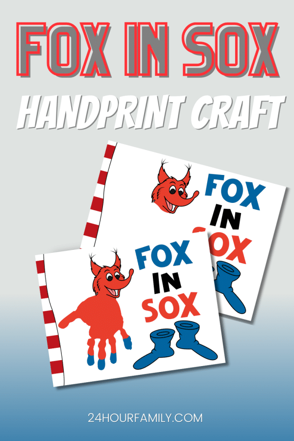 fox in sox dr seuss handprint art for kids toddler handprint art, Dr. Seuss day crafts, read across america crafts