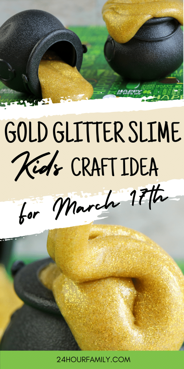 gold slime recipe gold glitter slime for st patricks day