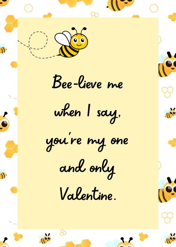 Bee Mine Valentines day cards free printable valentines cards