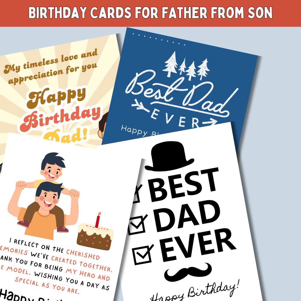 Free Printable Birthday Cards for Dad from Son