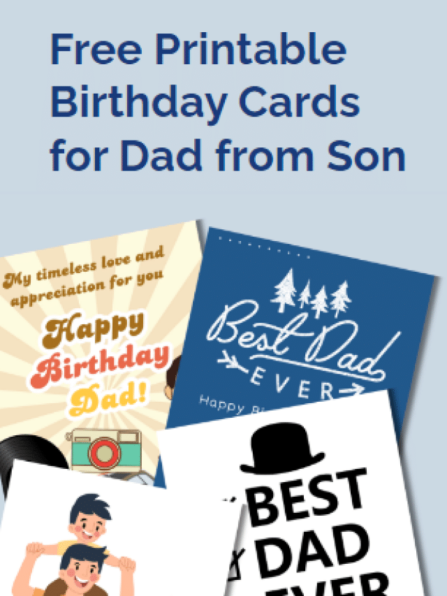 Free Printable Birthday Cards for Dad from Son - 24hourfamily.com