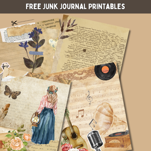 junk journal printable pages junk journal ephemera