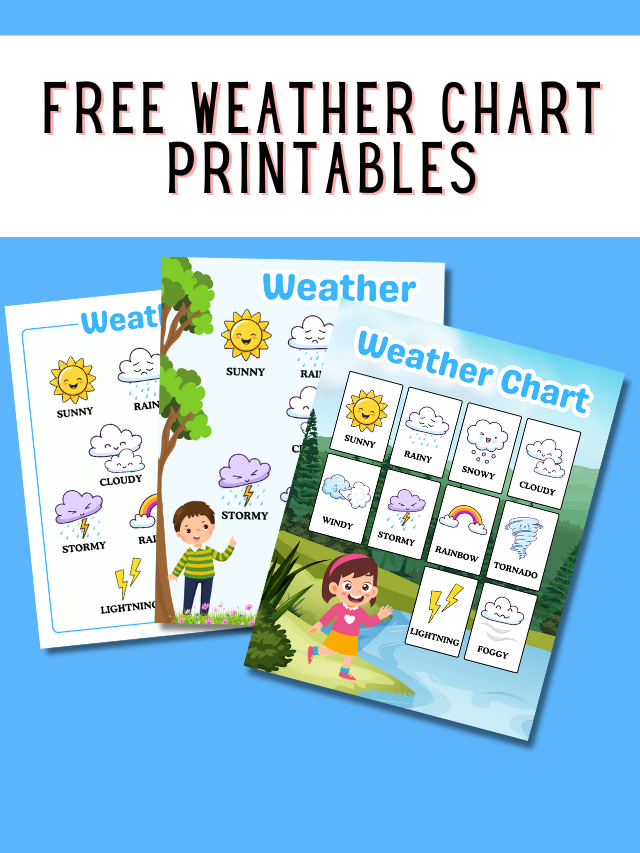kindergarten weather chart printable