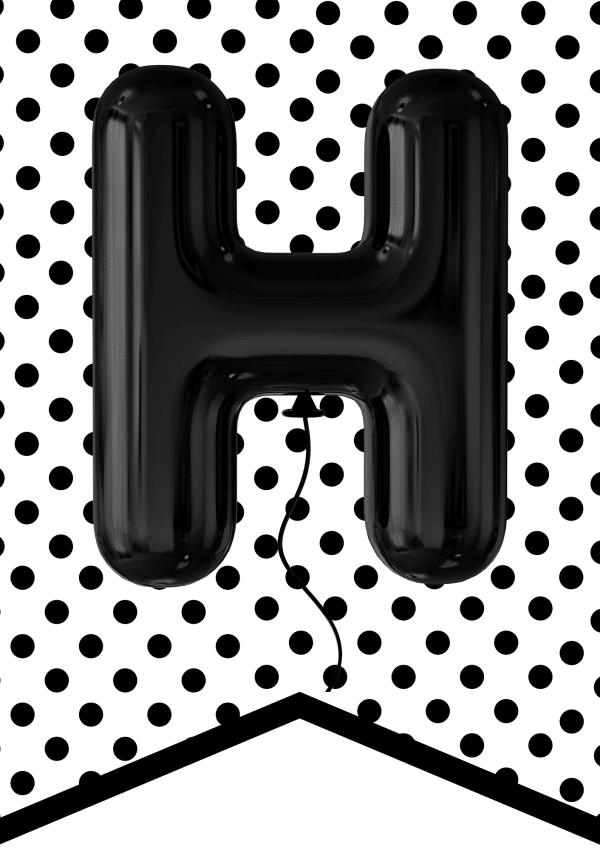 Printable Black and White Banner, birthday banners, black and white birthday banner, birthday banner