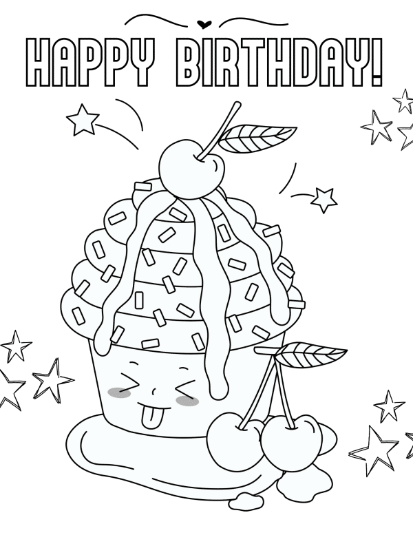 Happy Birthday Coloring Pages, happy birthday cards, birthday coloring activities, birthday presents