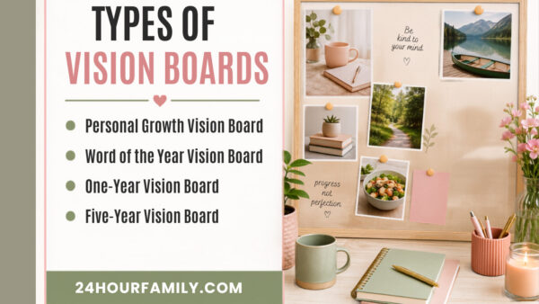 personal growth, word of the year, one-year and five year vision boards