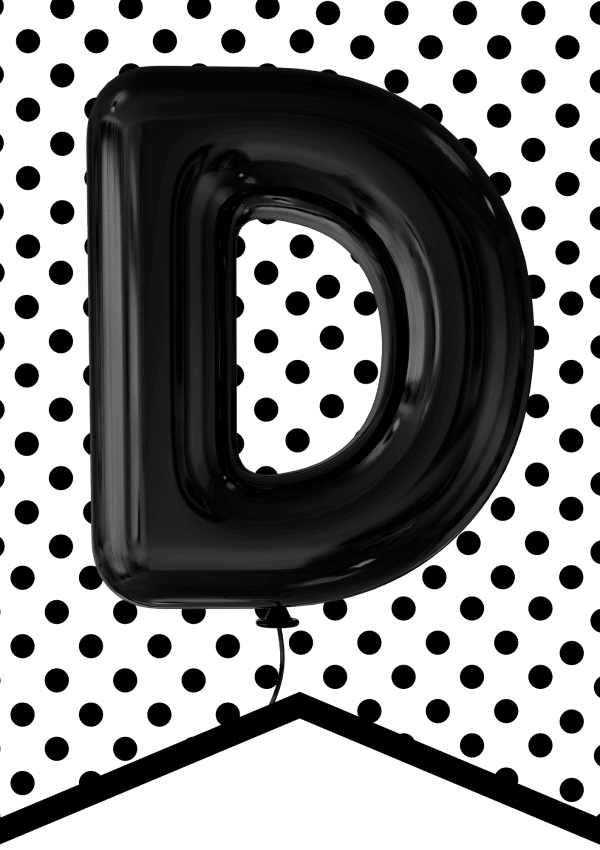 Printable Black and White Banner, birthday banners, black and white birthday banner, birthday banner