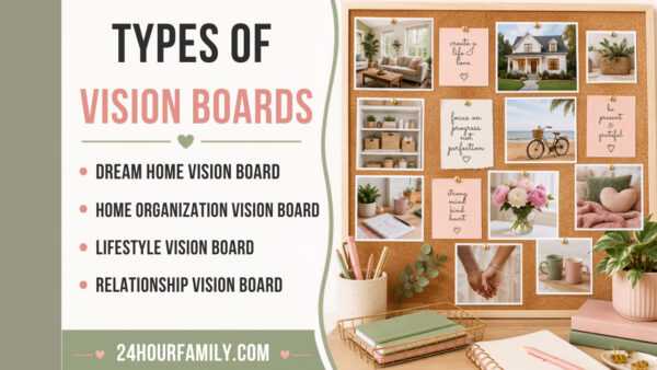 Vision board ideas types of boards - dream home vision board, home organization vision board, lifestyle vision board, relationship vision board
