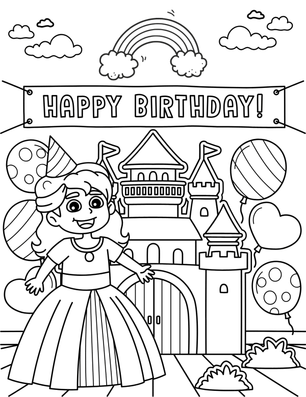 Happy Birthday Coloring Pages, happy birthday cards, birthday coloring activities, birthday presents