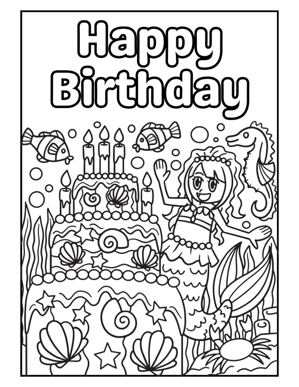 Happy Birthday Coloring Pages, happy birthday cards, birthday coloring activities, birthday presents