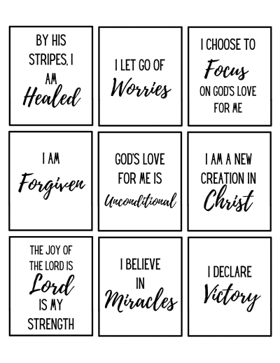 63 Powerful Biblical Affirmations (Free Printable Affirmation Cards ...