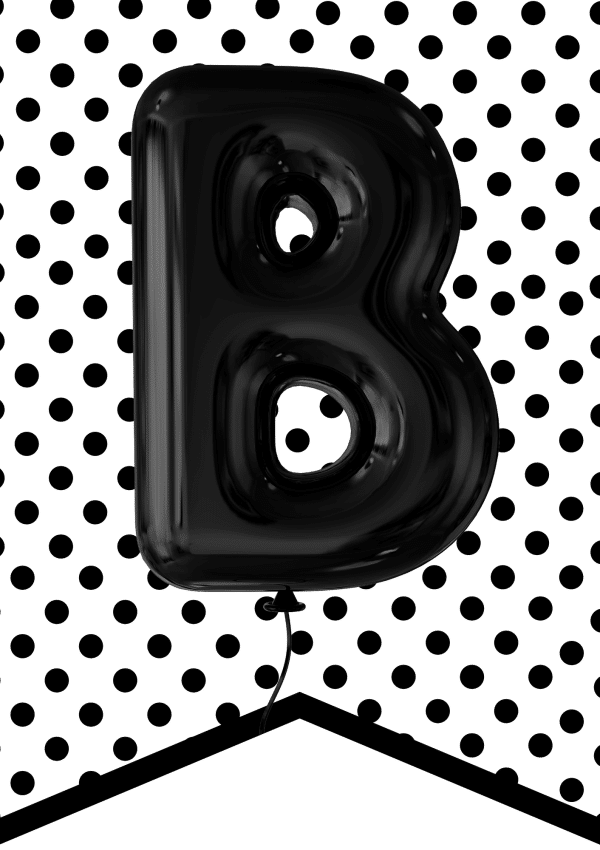 Printable Black and White Banner, birthday banners, black and white birthday banner, birthday banner