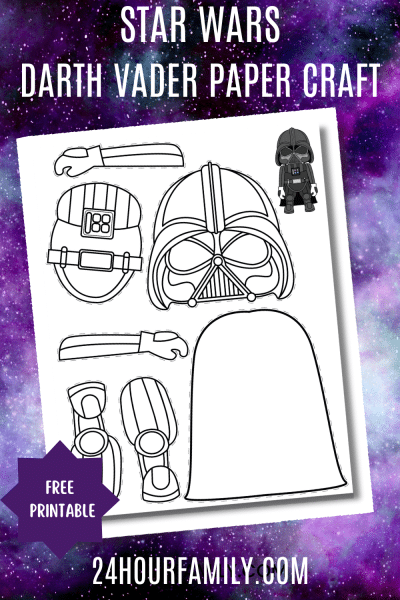 Build a Darth Vader Printable Craft (Free Template) - 24hourfamily.com