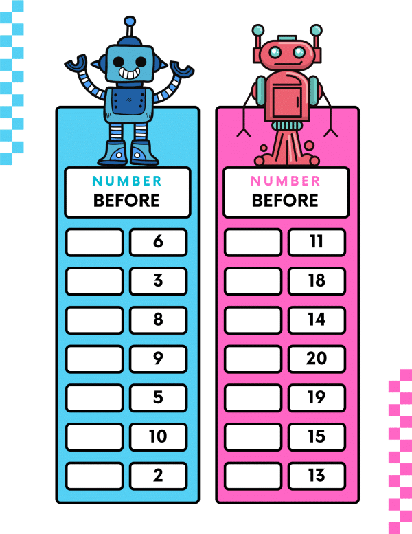 Robot Worksheets for Kindergarten, robot coloring sheets, robot activities for kids, robot printable