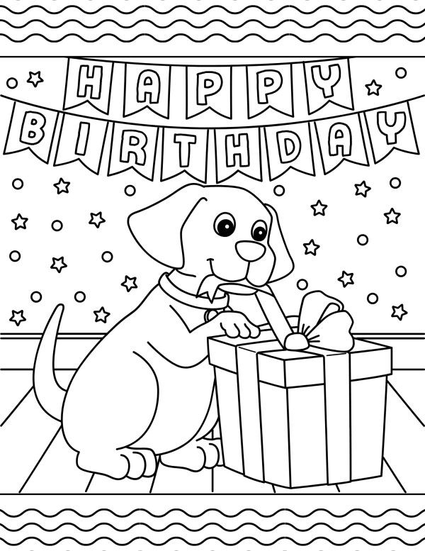 Happy Birthday Coloring Pages, happy birthday cards, birthday coloring activities, birthday presents