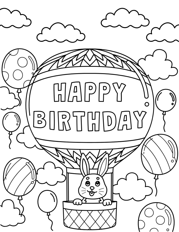 Happy Birthday Coloring Pages, happy birthday cards, birthday coloring activities, birthday presents