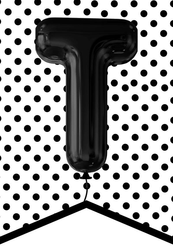 Printable Black and White Banner, birthday banners, black and white birthday banner, birthday banner