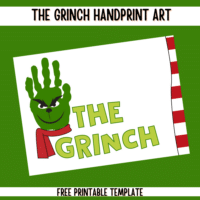The Grinch Handprint Craft (Free Printable Template) - 24hourfamily.com