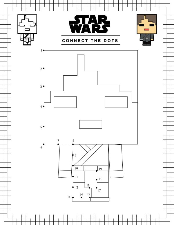 Star Wars Printable Pages, Connect the Dots, Activity Books, Crossword Puzzles, Dots Game, Maze Game, Search Game