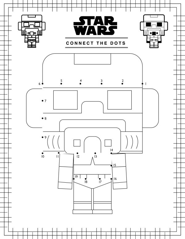 Star Wars Printable Pages, Connect the Dots, Activity Books, Crossword Puzzles, Dots Game, Maze Game, Search Game