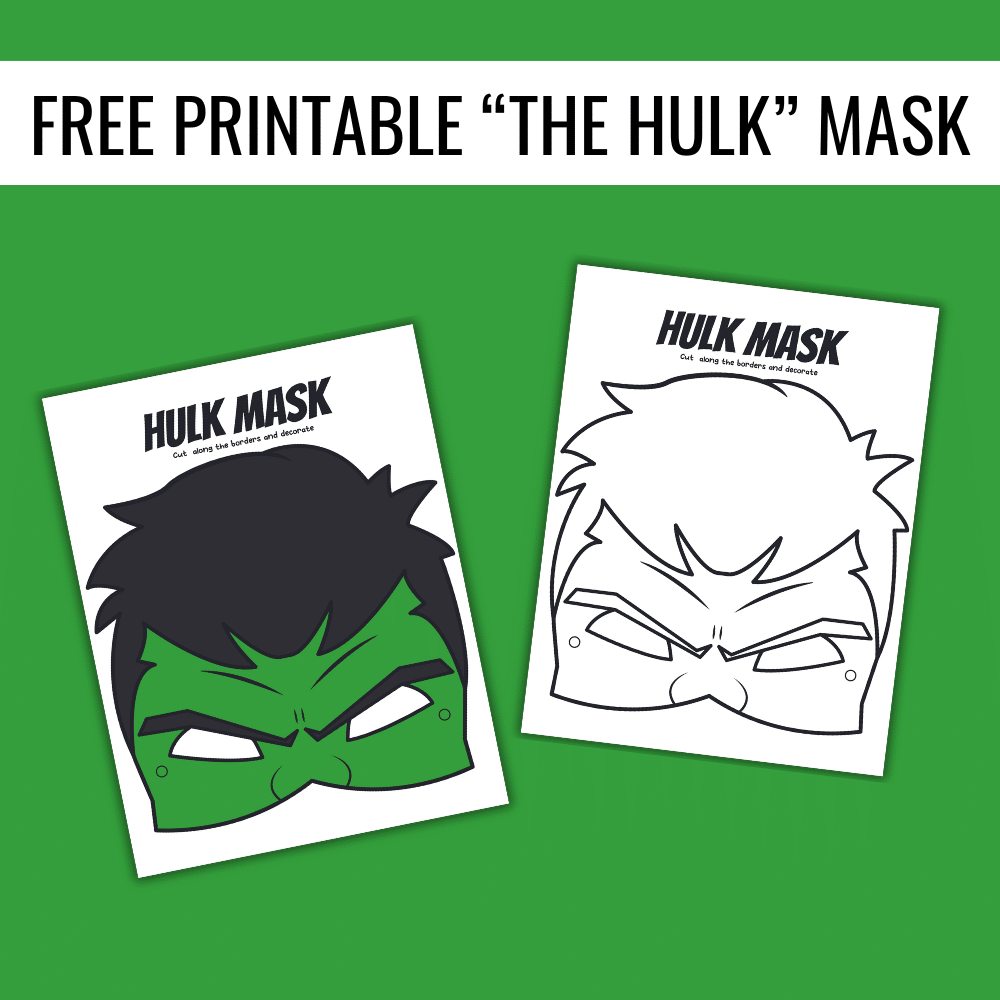 Printable The Hulk Mask (Free Template)