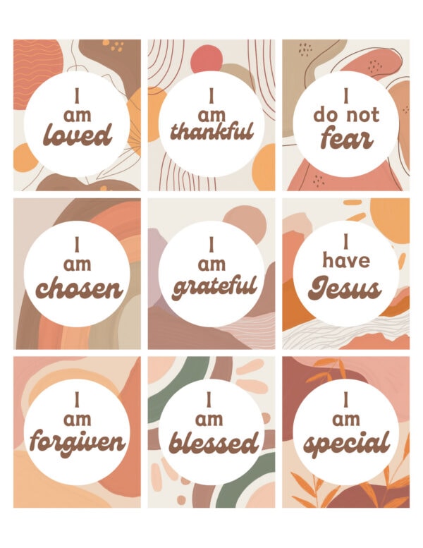 I am biblical affirmations free printable