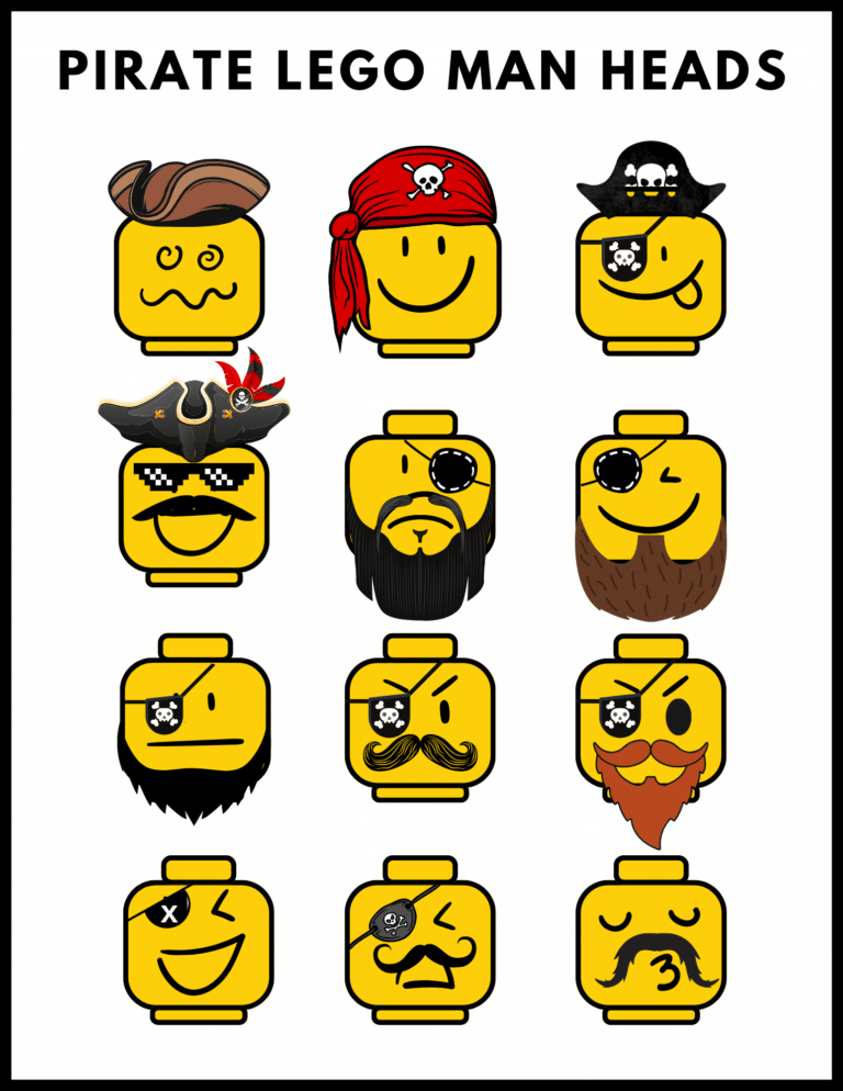 Pin The Head on the Pirate Lego Game (Free Printable) - 24hourfamily.com
