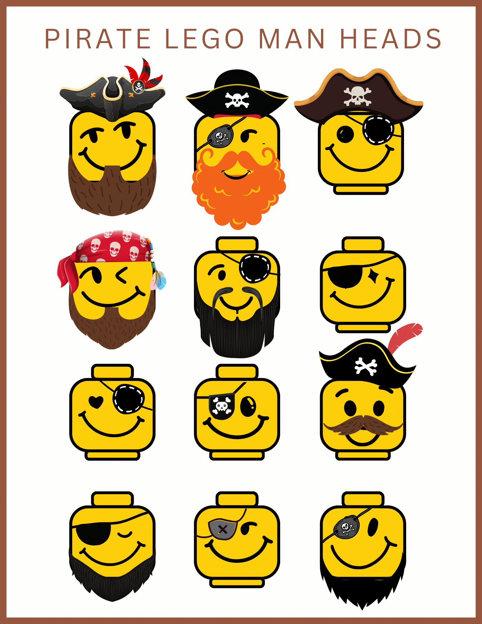 Pin The Head on the Pirate Lego Game (Free Printable) - 24hourfamily.com