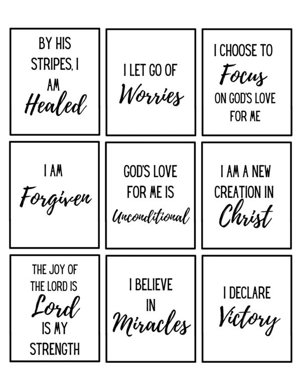 bible verses printable affirmations