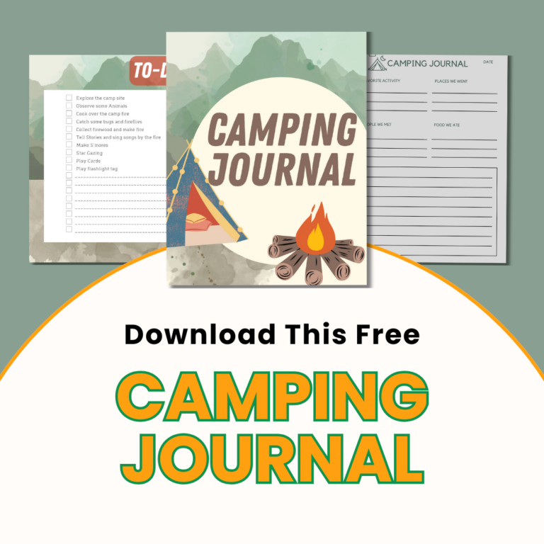 free camping journal printable fre comping planner to print pdf download