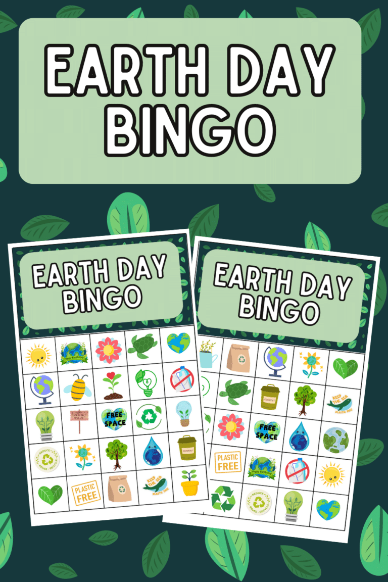 Earth day bingo free printable bingo cards