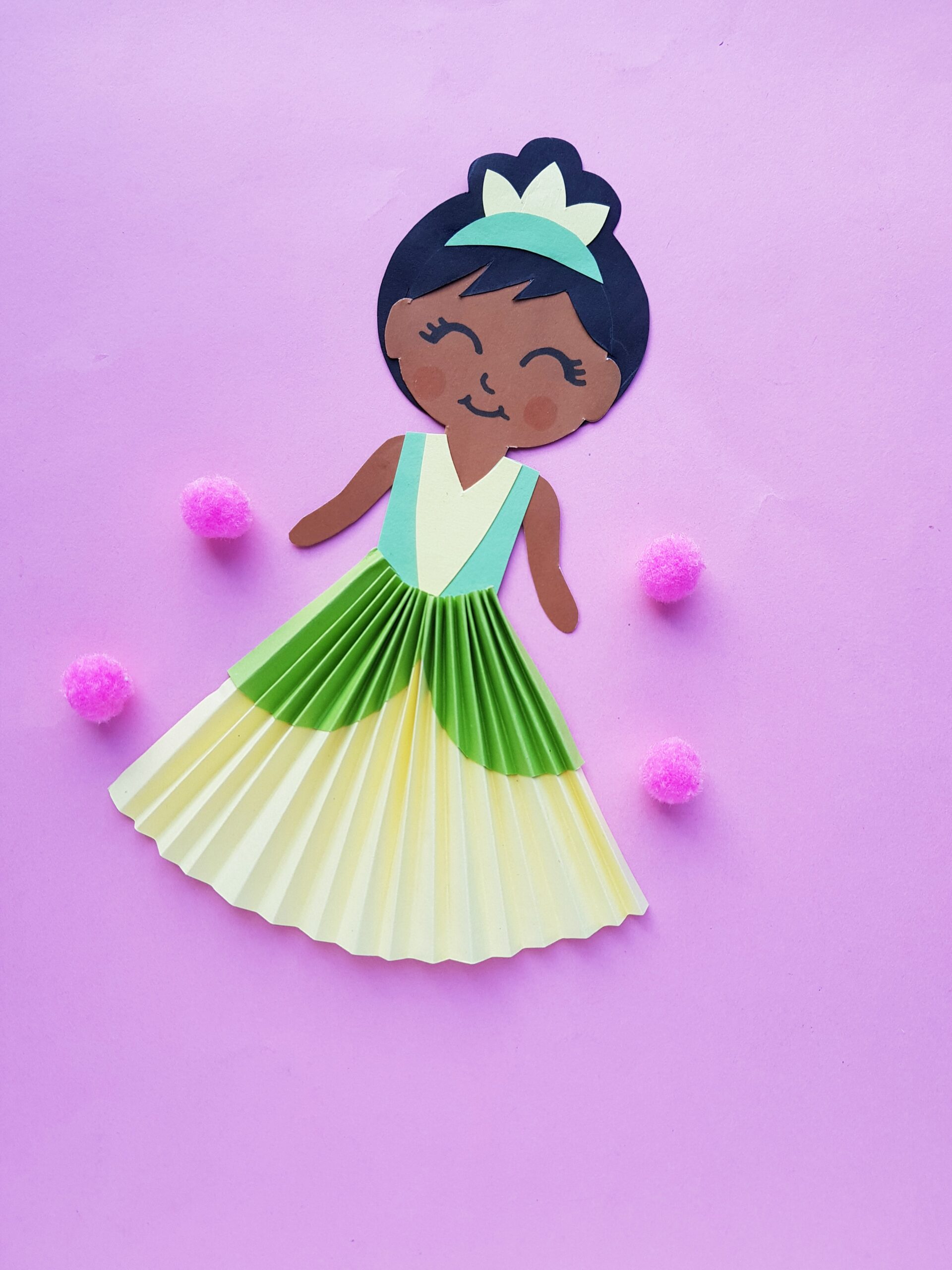 DIY Princess Tiana Paperdoll and Printable Template