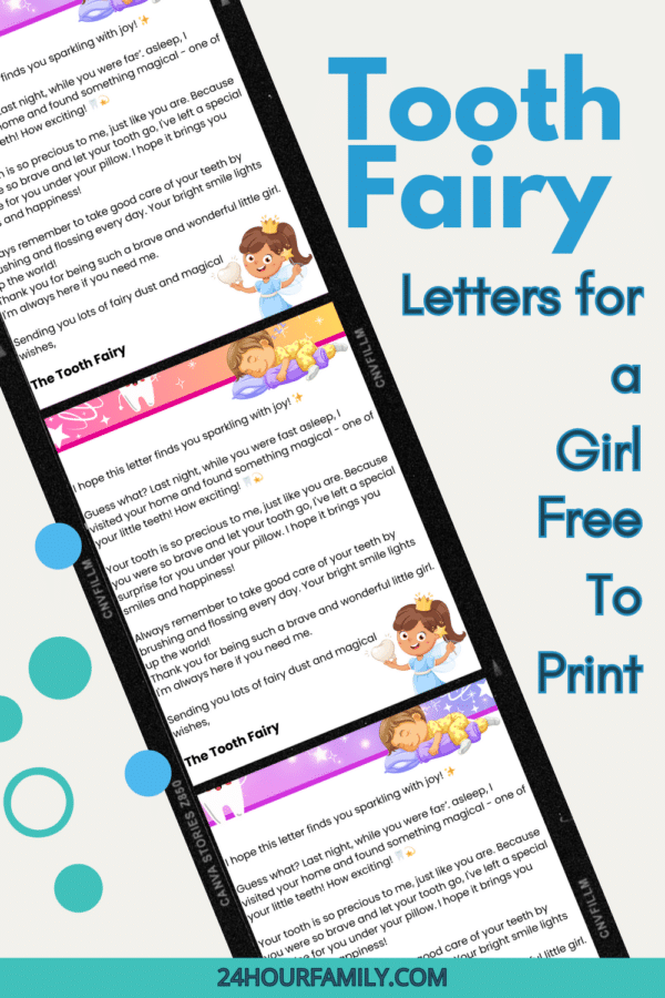 Free printable tooth fairy letters for a girl free to print pdf