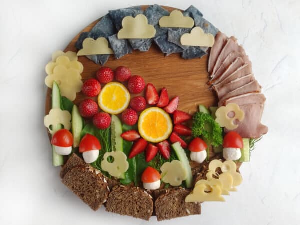 How to Make a Summer Charcuterie Board, Charcuterie Board, Summer Board, Variety of Meats, Cheese Board, Goat Cheese, Typical Charcuterie Board, Summer Fruits