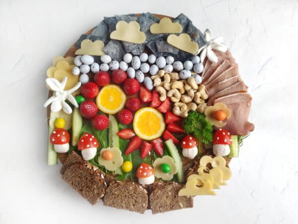 How to Make a Summer Charcuterie Board, Charcuterie Board, Summer Board, Variety of Meats, Cheese Board, Goat Cheese, Typical Charcuterie Board, Summer Fruits