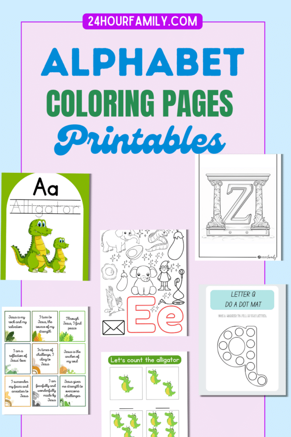 Printable Alphabet Worksheets and Coloring Pages for Kids, Alphabet Letter, Alphabet Worksheets, Alphabet Printables, Fun Activities