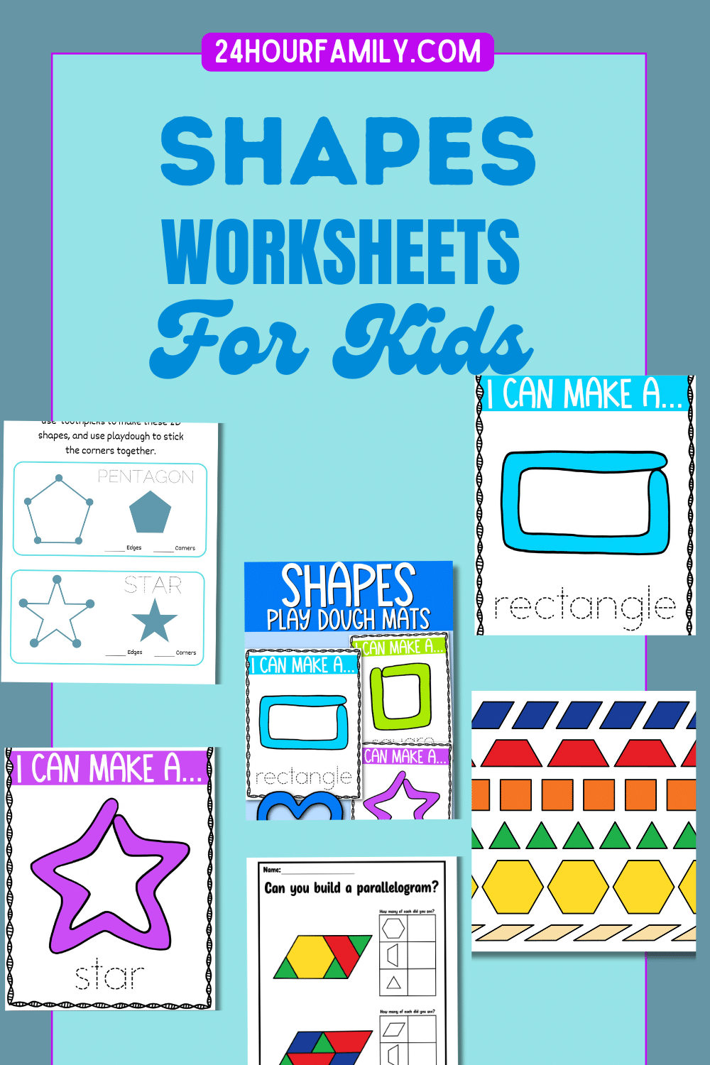 Free Printable Shapes Worksheets for Kids